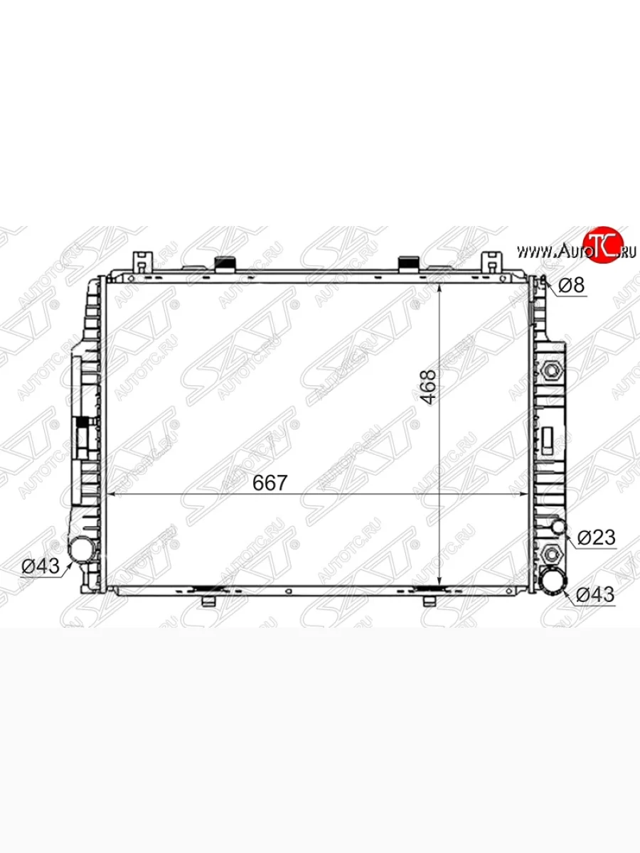 Радиатор двигателя SAT (пластинчатый, 4.0/4.2/5.0/6.0, АКПП)  Mercedes-Benz S class (1991-1998) W140  в Керчи Республика Крым