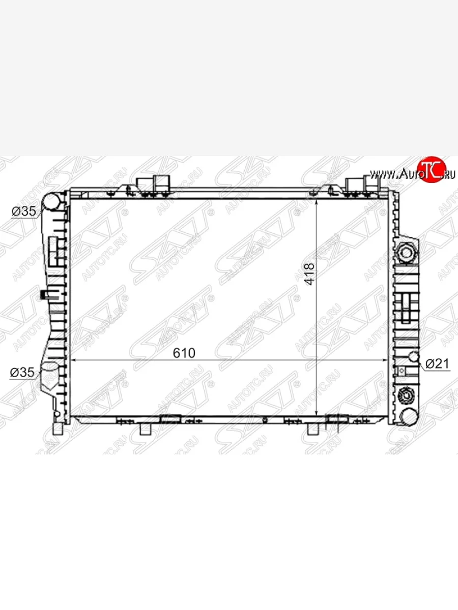 Радиатор двигателя (пластинчатый, 2.8/3.6, АКПП) SAT Mercedes-Benz C-Class S202 дорестайлинг универсал (1992-1997)  с доставкой в г. Пермь