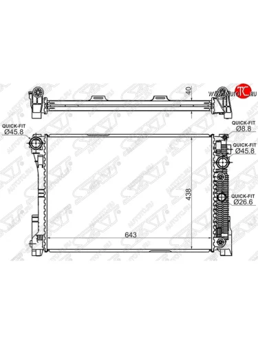 Радиатор двигателя SAT (пластинчатый, МКПП/АКПП) Mercedes-Benz CLS class C218 (2011-2017)