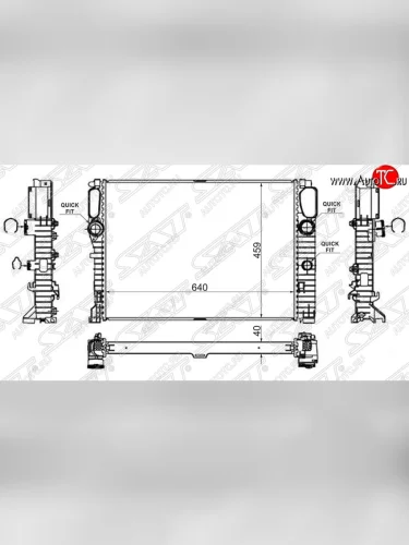 Радиатор двигателя SAT (пластинчатый, DIESEL, МКПП/АКПП) Mercedes-Benz CLS class  C219 - E-Class  W211