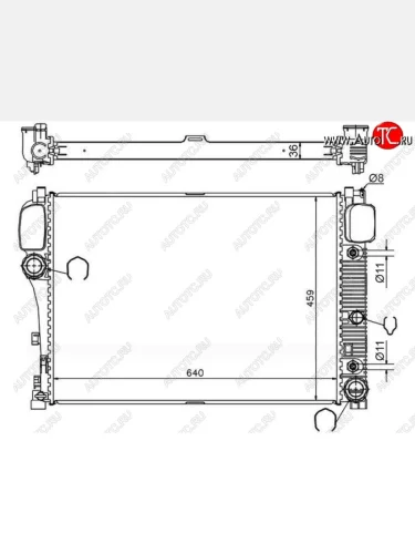 Радиатор двигателя (пластинчатый, АКПП) SAT Mercedes-Benz CL class W216 (2007-2010)