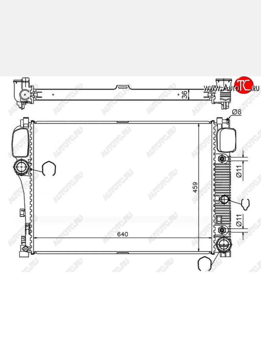 Радиатор двигателя (пластинчатый, АКПП) SAT Mercedes-Benz S class 5 W221 седан дорестайлинг (2005-2009)  в Самаре Самарской области