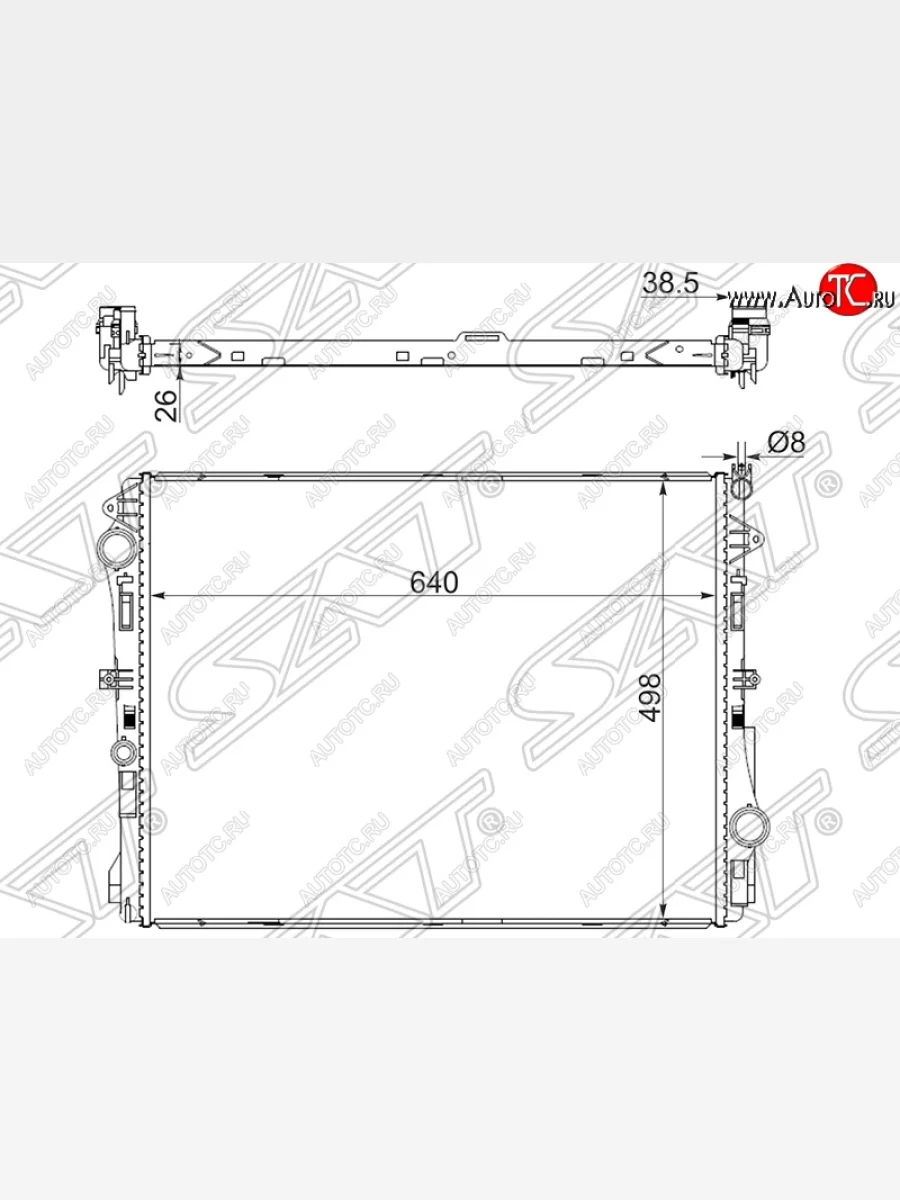 Радиатор двигателя (пластинчатый, МКПП/АКПП) SAT Mercedes-Benz GLC class X253 (2015-2023)  с доставкой в г. Керчь