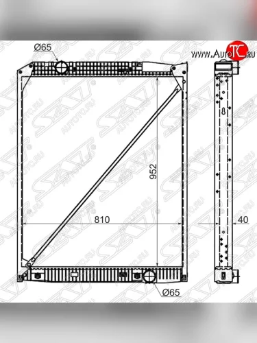Радиатор двигателя (пластинчатый, МКПП/АКПП) SAT Mercedes-Benz Actros (1995-2025)
