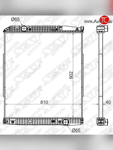 Радиатор двигателя (пластинчатый, МКПП/АКПП) SAT Mercedes-Benz Actros (1995-2025)