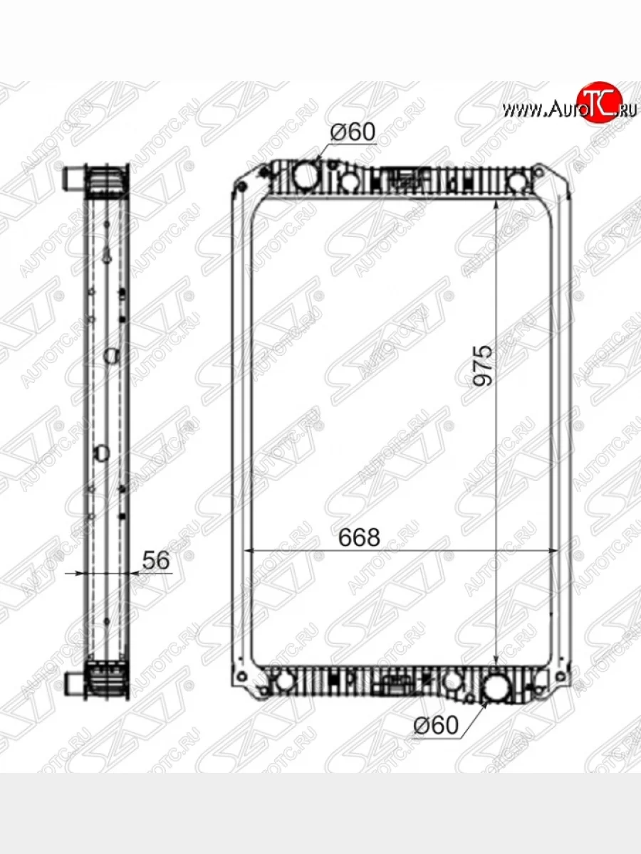 Радиатор двигателя SAT (пластинчатый, МКПП)  Mercedes-Benz Axor (2007-2012)  в Керчи Республика Крым