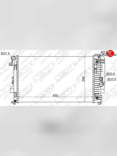 Радиатор двигателя (пластинчатый, 2.0D/2.2D/3.2/3.5, МКПП/АКПП) SAT Mercedes-Benz Vito W639 рестайлинг (2010-2014)