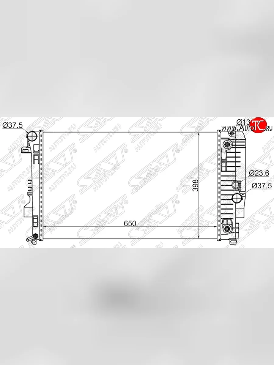 Радиатор двигателя (пластинчатый, 2.0D/2.2D/3.2/3.5, МКПП/АКПП) SAT Mercedes-Benz Vito W639 рестайлинг (2010-2014)  с доставкой в г. Керчь