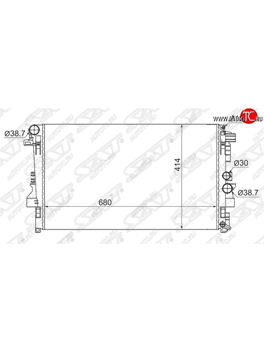 Радиатор двигателя (пластинчатый, 2.0D/2.2D/3.2/3.5, МКПП) SAT Mercedes-Benz Vito W639 рестайлинг (2010-2014)  с доставкой в г. Керчь