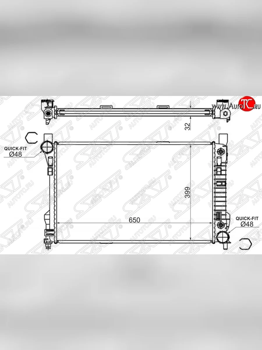 Радиатор двигателя (трубчатый, МКПП/АКПП) SAT Mercedes-Benz SLK class R171 (2004-2010)  в Перми Пермском крае