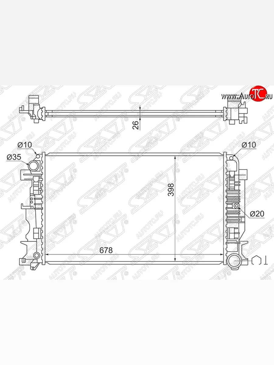 Радиатор двигателя (трубчатый, МКПП) SAT Mercedes-Benz Sprinter W906 рестайлинг (2014-2018)  с доставкой в г. Керчь