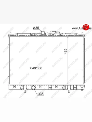 Радиатор двигателя (пластинчатый, 1.8/2.0, МКПП/АКПП) SAT Mitsubishi Pajero iO (1998-2007)