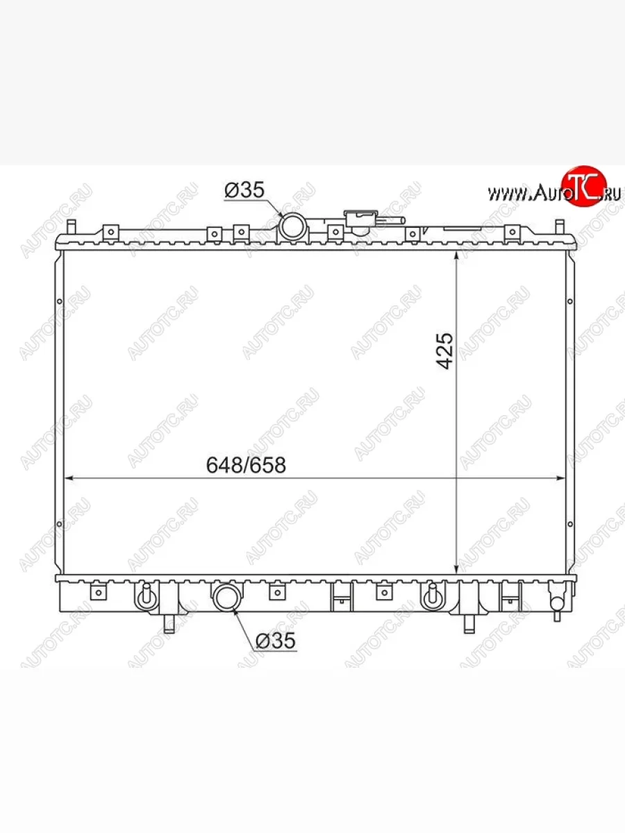 Радиатор двигателя (пластинчатый, 1.8/2.0, МКПП/АКПП) SAT Mitsubishi Pajero iO (1998-2007)  с доставкой в г. Керчь