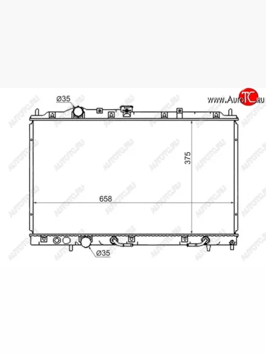 Радиатор двигателя (пластинчатый, МКПП/АКПП) SAT Mitsubishi Colt CJ0 хэтчбэк 3 дв. (1995-2003)