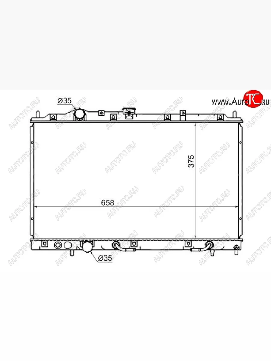Радиатор двигателя (пластинчатый, МКПП/АКПП) SAT Mitsubishi Lancer 8 дорестайлинг седан (1995-1997)  в Перми Пермском крае