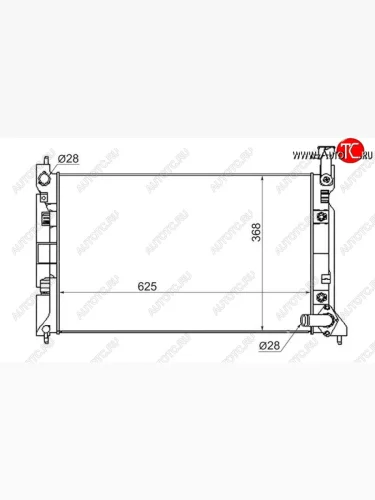 Радиатор двигателя SAT (пластинчатый, МКПП/АКПП) Mitsubishi Colt Z20, Z30 хэтчбэк 3 дв. дорестайлинг (2002-2009)