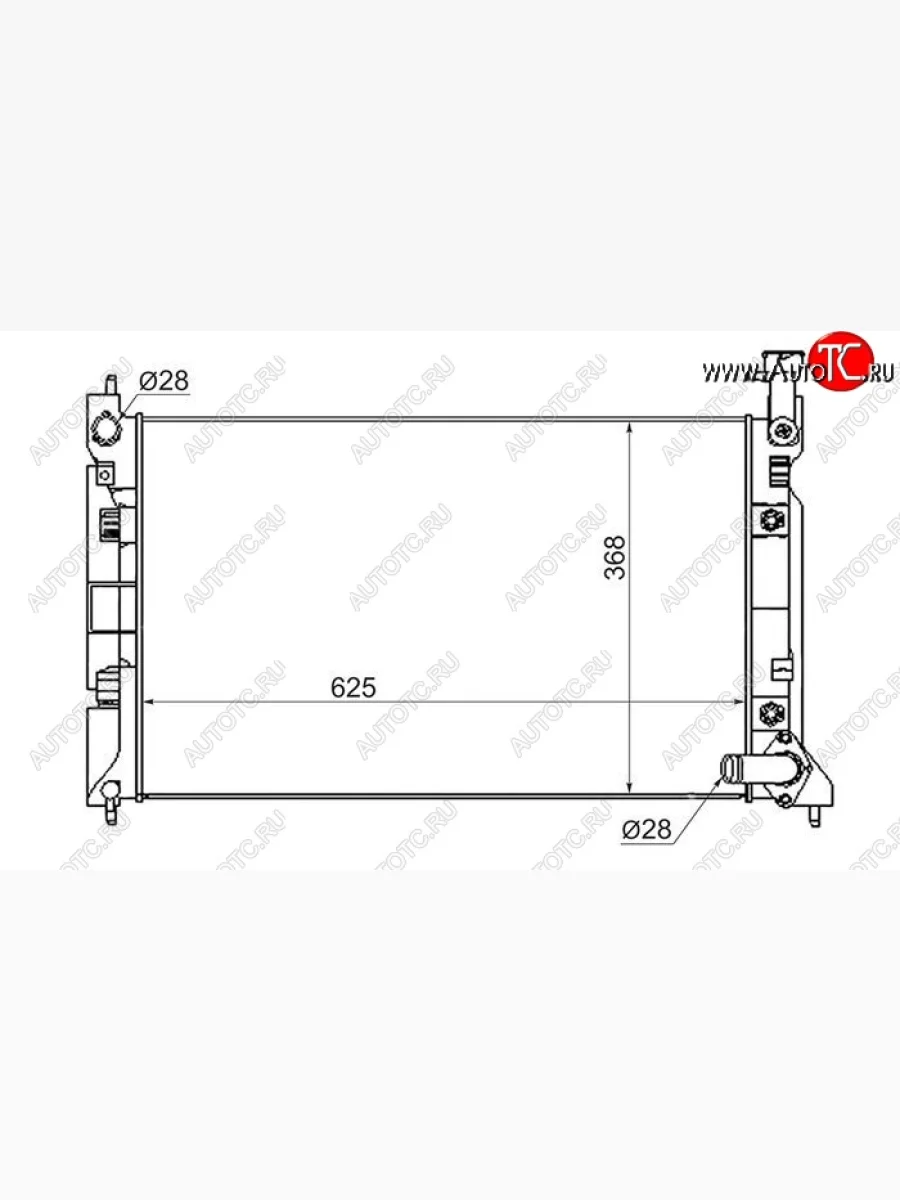 Радиатор двигателя SAT (пластинчатый, МКПП/АКПП) Mitsubishi Colt Z20, Z30 хэтчбэк 3 дв. дорестайлинг (2002-2009)  с доставкой в г. Керчь
