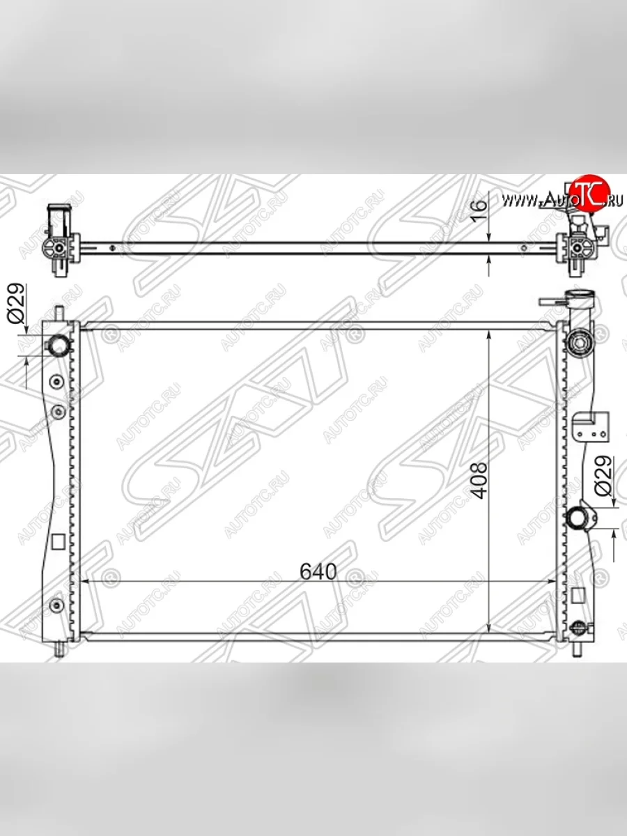 Радиатор двигателя SAT (пластинчатый, МКПП/АКПП) Mitsubishi Colt Z20, Z30 хэтчбэк 3 дв. рестайлинг (2008-2012)  с доставкой в г. Керчь