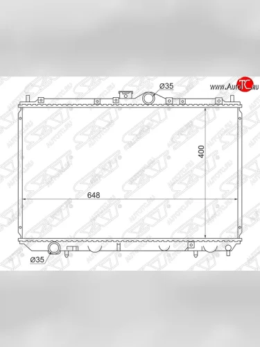 Радиатор двигателя (пластинчатый, 1.6, МКПП) SAT Mitsubishi Carisma (1999-2004)