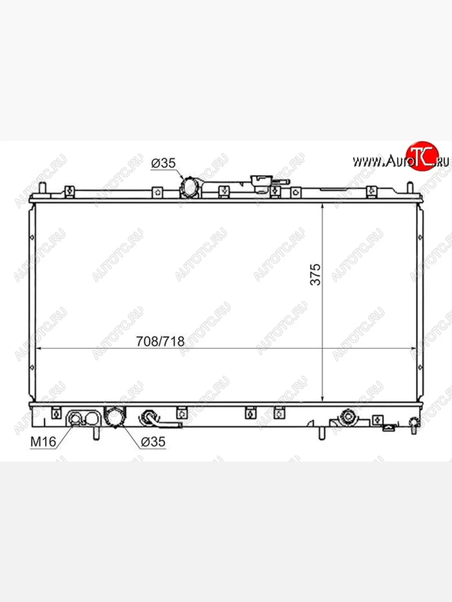 Радиатор двигателя (пластинчатый, МКПП/АКПП) SAT Mitsubishi Galant 8  дорестайлинг седан (1996-1998)  в Керчи Республика Крым