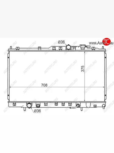 Радиатор двигателя (пластинчатый, МКПП/АКПП) SAT Mitsubishi Galant 8  дорестайлинг седан (1996-1998)