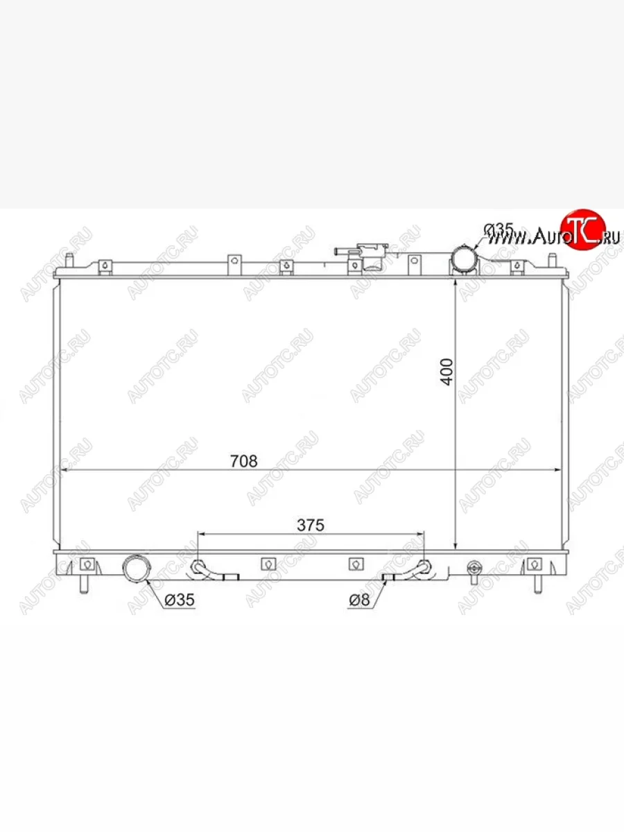Радиатор двигателя (пластинчатый, 2.5/3.5, МКПП/АКПП) SAT  Mitsubishi Diamante (1995-2005)  в Керчи Республика Крым