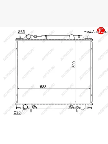 Радиатор двигателя (пластинчатый, 3.0, МКПП/АКПП) SAT Mitsubishi L400 (1994-2006)
