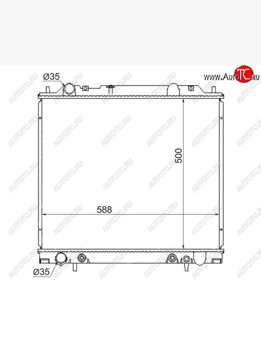 Радиатор двигателя (пластинчатый, 3.0, МКПП/АКПП) SAT Mitsubishi L400 (1994-2006)  в Перми Пермском крае