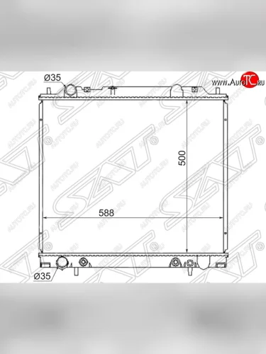 Радиатор двигателя (пластинчатый, 3.0, МКПП/АКПП) SAT Mitsubishi L400 (1994-2006)
