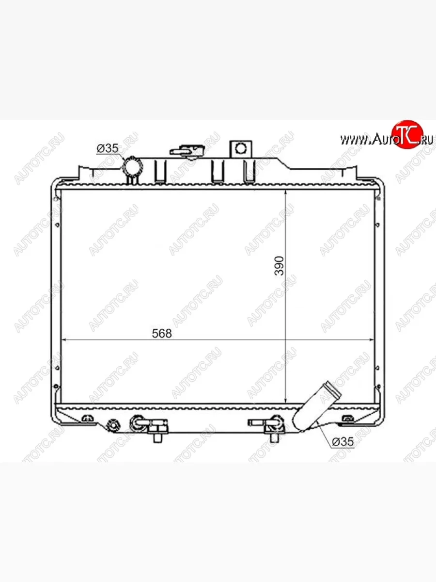 Радиатор двигателя SAT (пластинчатый, DIESEL, МКПП/АКПП) Mitsubishi Delica 4 дорестайлинг (1994-1997)  в Керчи Республика Крым