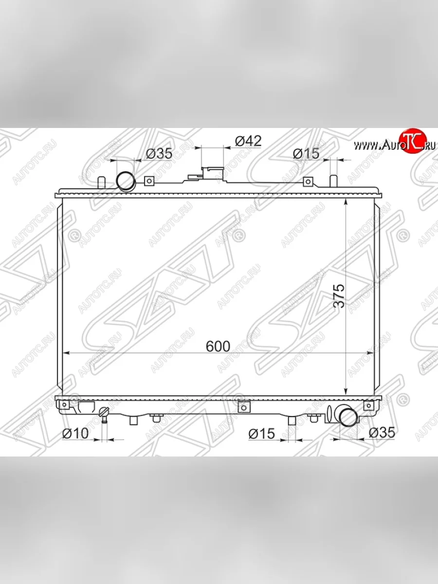 Радиатор двигателя (пластинчатый, 2.5, МКПП/АКПП) SAT Mitsubishi Pajero 2 V30/V40 5 дв. дорестайлинг (1991-1997)  в Перми Пермском крае
