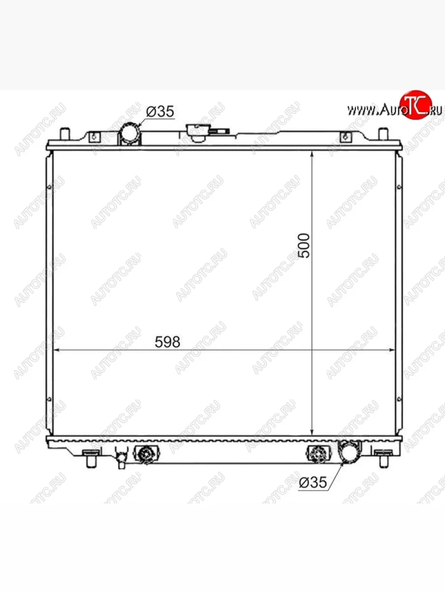 Радиатор двигателя (пластинчатый, 2.8D, МКПП/АКПП) SAT Mitsubishi Pajero 2 V30/V40 5 дв. дорестайлинг (1991-1997)  в Перми Пермском крае
