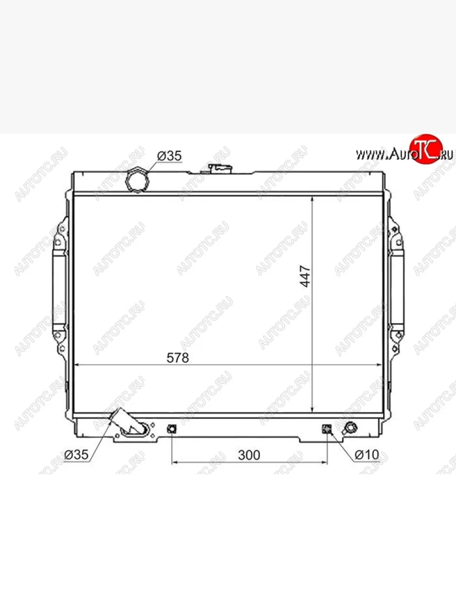 Радиатор двигателя (пластинчатый, 3.5, МКПП/АКПП) SAT Mitsubishi Pajero 2 V30/V40 5 дв. дорестайлинг (1991-1997)  в Перми Пермском крае