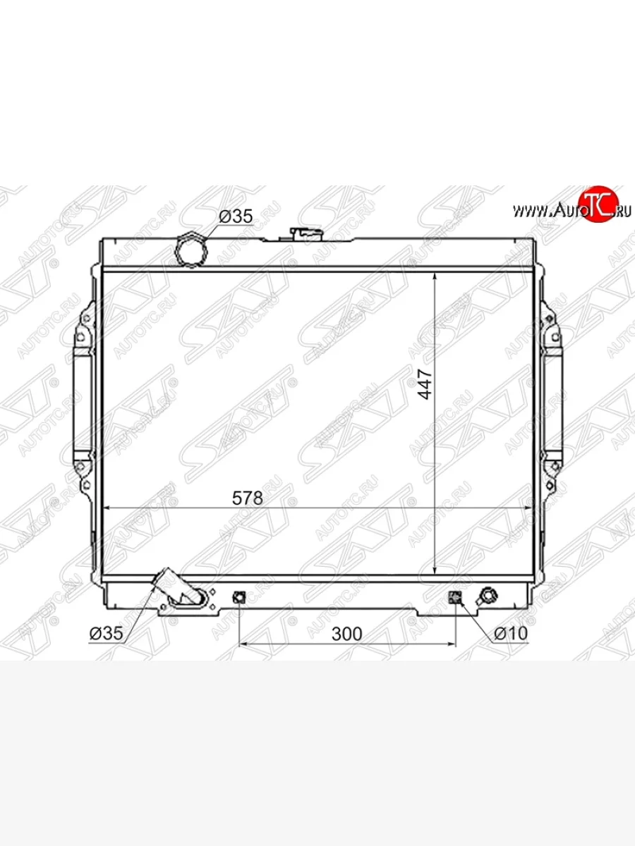 Радиатор двигателя (пластинчатый, 3.5, МКПП/АКПП) SAT Mitsubishi Pajero 2 V30/V40 5 дв. дорестайлинг (1991-1997)  в Перми Пермском крае