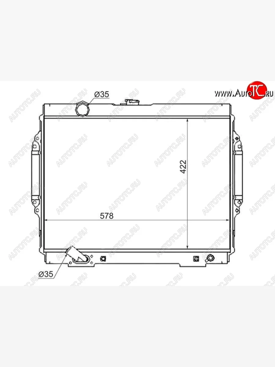 Радиатор двигателя SAT (пластинчатый, 3.0, АКПП) Mitsubishi Pajero 1 L040 (1982-1991)  в Перми Пермском крае