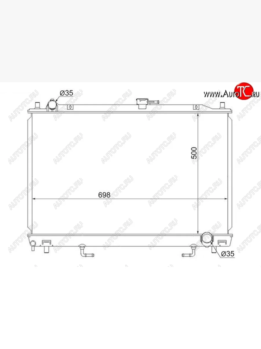 Радиатор двигателя (пластинчатый, АКПП) SAT Mitsubishi Pajero 4 V90 дорестайлинг (2006-2011)  с доставкой в г. Керчь