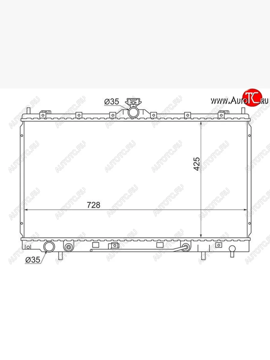Радиатор двигателя SAT (пластинчатый, МКПП/АКПП) Mitsubishi Grandis (2003-2009)  с доставкой в г. Керчь