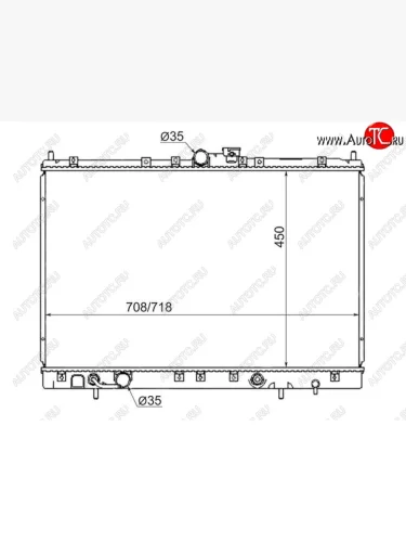 Радиатор двигателя (пластинчатый, МКПП/АКПП) SAT Mitsubishi Grandis (1997-2003)