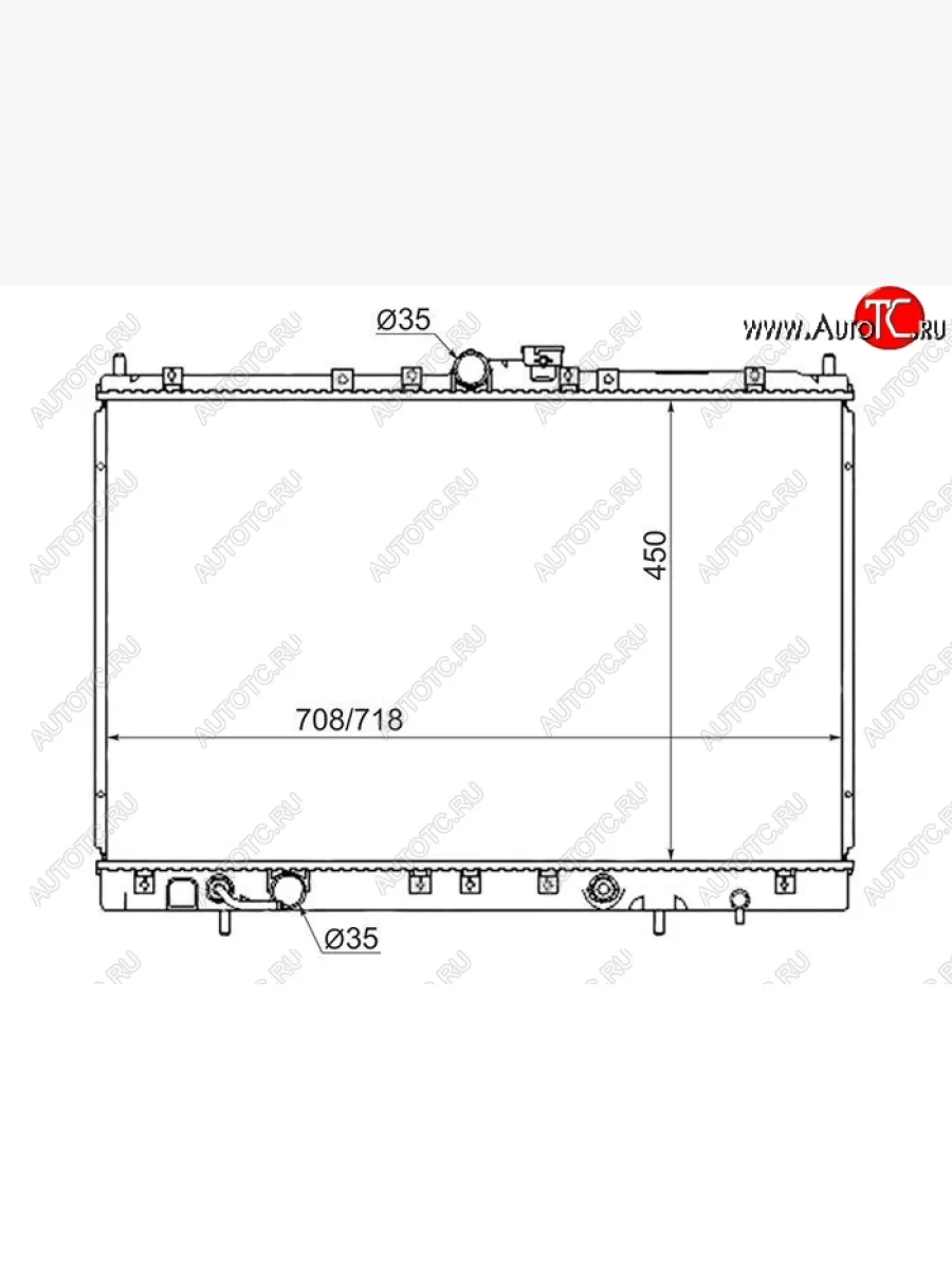 Радиатор двигателя (пластинчатый, МКПП/АКПП) SAT Mitsubishi Grandis (1997-2003)  в Самаре Самарской области