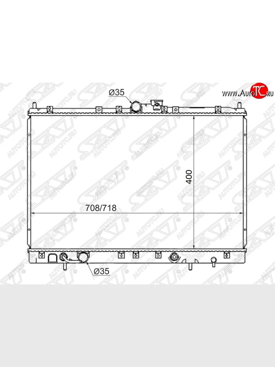 Радиатор двигателя (пластинчатый, МКПП/АКПП) SAT Mitsubishi Grandis (1997-2003)  в Самаре Самарской области
