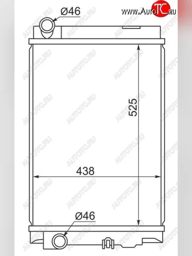 Радиатор двигателя (пластинчатый, МКПП) SAT Mitsubishi Fuso Canter (2000-2007)