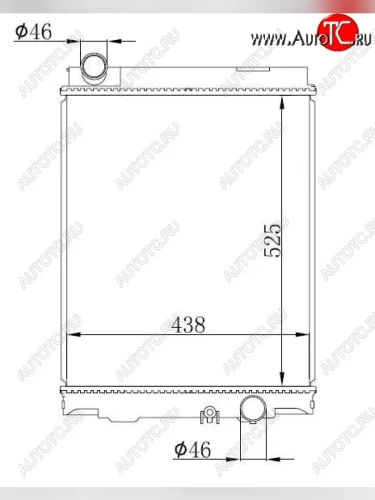 Радиатор двигателя (пластинчатый, МКПП) SAT Mitsubishi Fuso Canter (2000-2007)