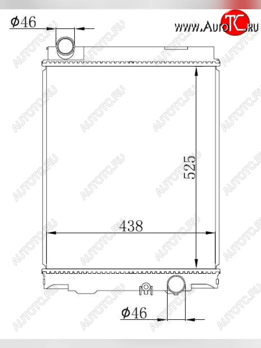 Радиатор двигателя (пластинчатый, МКПП) SAT Mitsubishi Fuso Canter (2000-2007)  в Керчи Республика Крым
