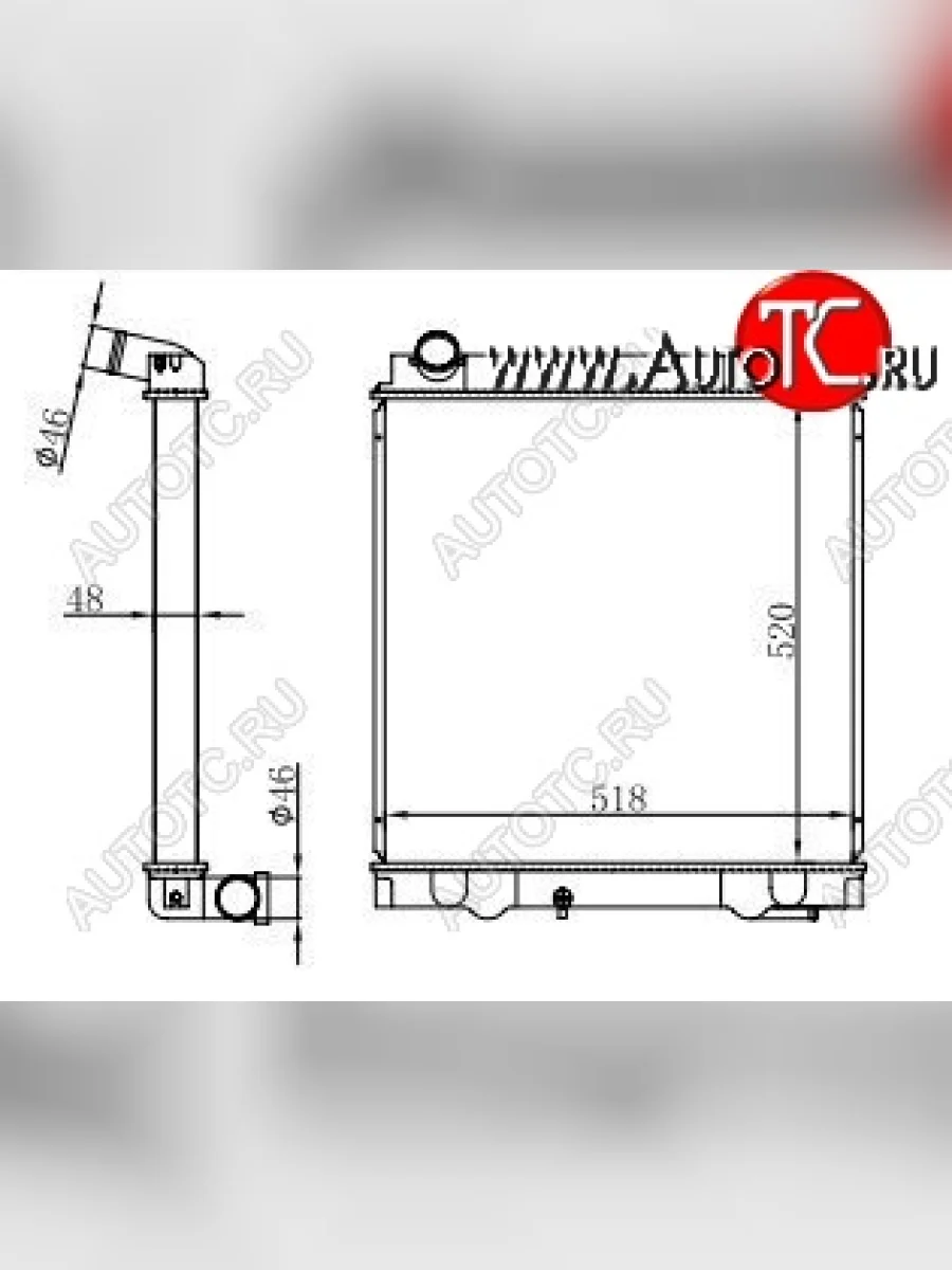 Радиатор двигателя (пластинчатый, МКПП) SAT Mitsubishi Fuso Canter (2002-2025)  в Керчи Республика Крым
