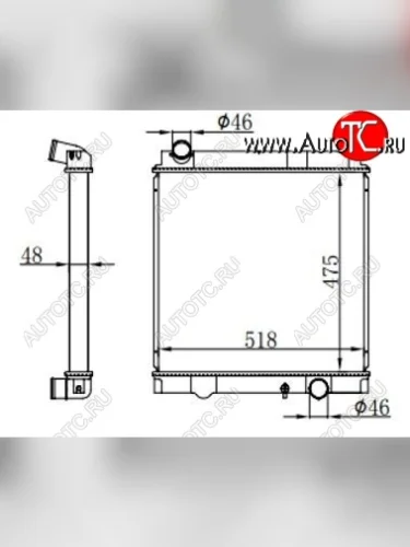 Радиатор двигателя (пластинчатый, МКПП) SAT Mitsubishi Fuso Canter (2000-2007)