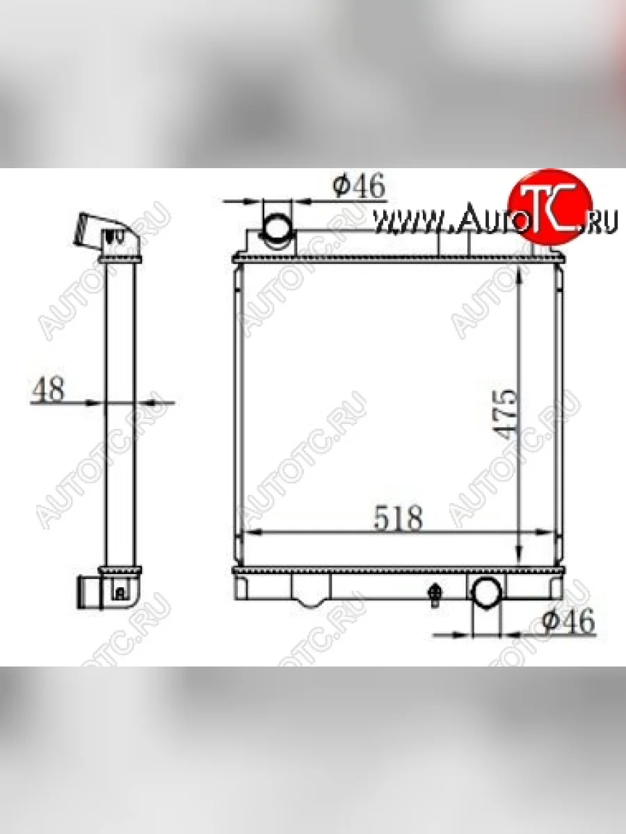 Радиатор двигателя (пластинчатый, МКПП) SAT Mitsubishi Fuso Canter (2002-2025)  в Керчи Республика Крым