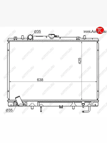 Радиатор двигателя (трубчатый, МКПП/АКПП) SAT Mitsubishi Challenger K9-W (1996-2001)