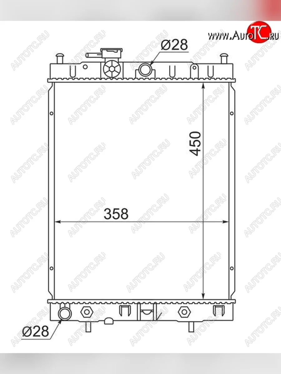 Радиатор двигателя (пластинчатый, АКПП) SAT Nissan Cube 1 (1998-2002)  в Самаре Самарской области