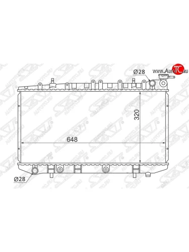 Радиатор двигателя (пластинчатый, МКПП/АКПП) SAT Nissan Sunny N14 (1990-1998)
