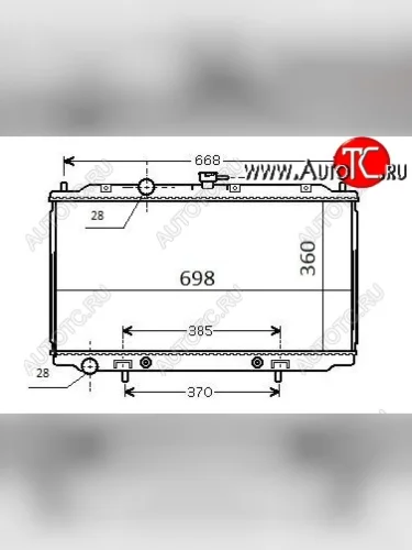 Радиатор двигателя (пластинчатый, МКПП/АКПП) SAT Nissan Primera 3 P12 седан (2001-2008)